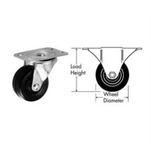 Franklin Machine Products  120-1172 Caster, Plate (2, Swl, Blk )