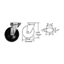Franklin Machine Products  120-1019 Caster, Plate (3, Blk )