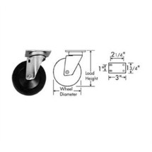 Franklin Machine Products  120-1011 Standard-Duty 3" Plate  Caster