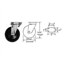 Franklin Machine Products  120-1052 Caster, Plate (4, Blk )