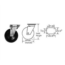 Franklin Machine Products  120-1099 Caster, Plate (5, Blk )