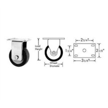 Franklin Machine Products  120-1115 Caster, Plate (5, Rgd, Gry )