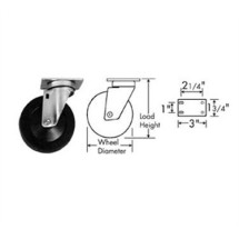 Franklin Machine Products  120-1098 Caster, Plate (5, with Brk, Gry )