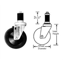 Franklin Machine Products  120-1025 Caster, Stem (3-1/2, with Brk, Blk )