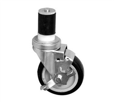 Franklin Machine Products  120-1073 Caster, Stem (4, with Brk, Gray )