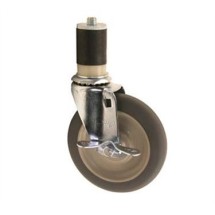 Franklin Machine Products  120-1143 Caster, Stem (5, with Brk, Gray )