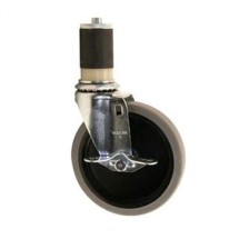 Franklin Machine Products  120-1133 Caster, Stem (5, with Brk, Gry )