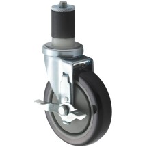 Winco CT-1B 5&quot; Stem Caster with Brake for 1-5/8&quot; or 1-1/2&quot; Tubing