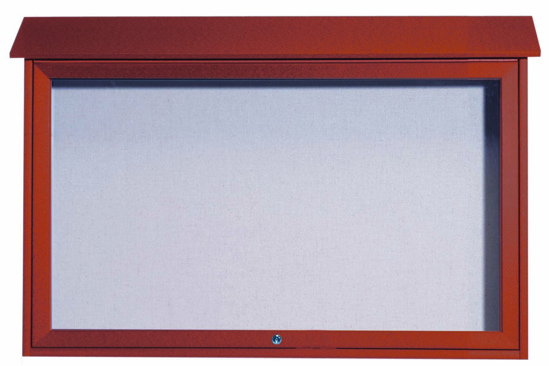 Aarco Products PLD3045T-5 Cedar Top Hinged Single Door Plastic Lumber Message Center with Vinyl Board, 45"W x 30"H