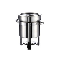 CAC China CAMS-107 Stainless Steel Marmite Soup Chafer 7 Qt.