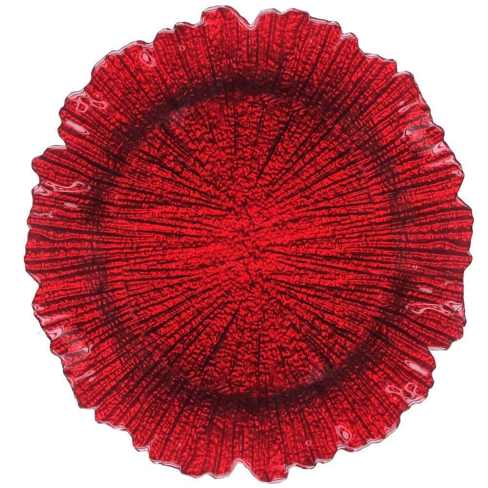 Jay Companies 1470110-RD Reef Red 13" Charger Plate