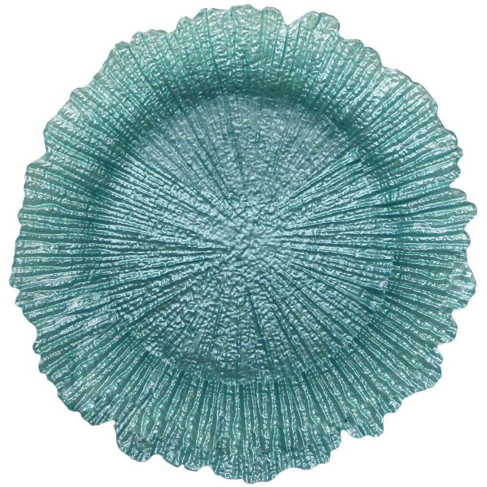 Jay Companies 1470110-TQ Reef Turquoise 13" Charger Plate
