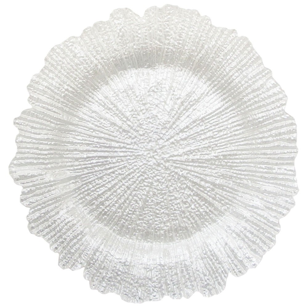 Jay Companies 1470110-WH Reef White Pearl 13" Charger Plate