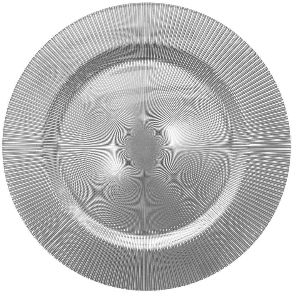Jay Companies 1470346 Sunray Silver 13" Charger Plate