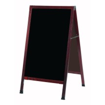 Aarco Products MA-1P Solid Oak Black Acrylic A-Frame Sidewalk Markerboard, Cherry Finish, 24&quot;W x 42&quot;H