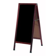 Aarco Products MA-3P Solid Oak Black Acrylic A-Frame Sidewalk Markerboard, Cherry Finish, 18&quot;W x 42&quot;H