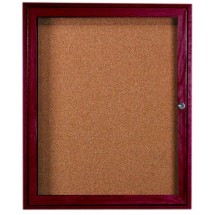 Aarco Products CBC3630R 1-Door Enclosed Bulletin Board with Cherry Frame, 30&quot;W x 36&quot;H 