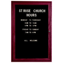 Aarco Products CDC3624 1-Door Enclosed Changeable Letter Board with Cherry Frame, 24&quot;W x 36&quot;H 