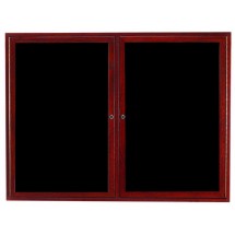 Aarco Products CDC3648 2-Door Enclosed Changeable Letter Board with Cherry Frame, 48&quot;W x 36&quot;H 