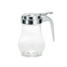TableCraft 406 Glass 6 oz. Syrup Dispenser with Chrome Top