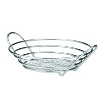 TableCraft H7175 Chrome-Plated Wire Round Basket 12&quot; x 3-1/4&quot;