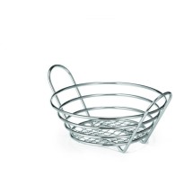 TableCraft H71758 Chrome-Plated Wire Round Basket 8&quot; x 3-1/4&quot;