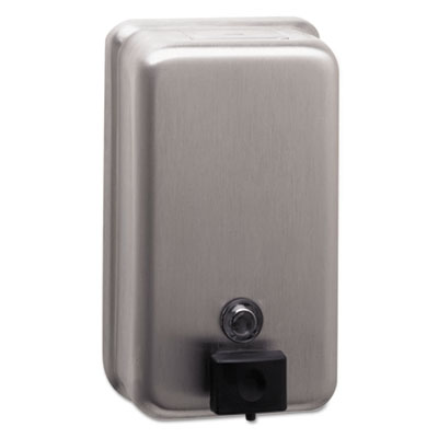 ClassicSeries Surface-Mounted Soap Dispenser, Stainless Steel, 40 oz.