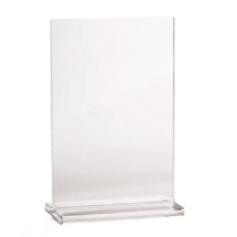 TableCraft 4060 Clear Acrylic Table Tent Card Holder, 4&quot; x 6&quot;