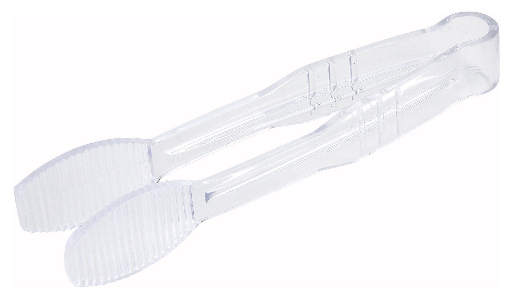 Winco PUTF-6C Clear Polycarbonate Flat-Grip Surface Tong 6"