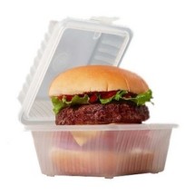 G.E.T. Enterprises EC-08-1-CL Clear Eco-Takeouts 4-3/4" Square To-Go Food Container