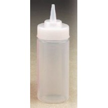 TableCraft 10853C Wide Mouth 8 oz. Clear Squeeze Dispenser