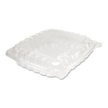 Dart ClearSeal 1-Compartment Clear Hinged Lid Containers, Large 8.8&quot; x 9&quot; x 3&quot;, 200/Carton