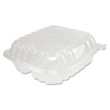 Dart ClearSeal Hinged-Lid Plastic Containers, 8.25&quot; x 8.25&quot; x 3&quot;, 250/Carton