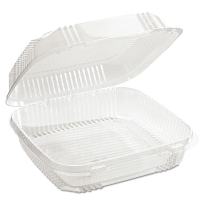 ClearView SmartLock Containers, 49oz, 8 13/64 x 8 11/32 x 2 29/32, 200/Carton