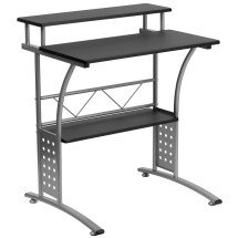 Flash Furniture NAN-CLIFTON-BK-GG Clifton Black Computer Desk