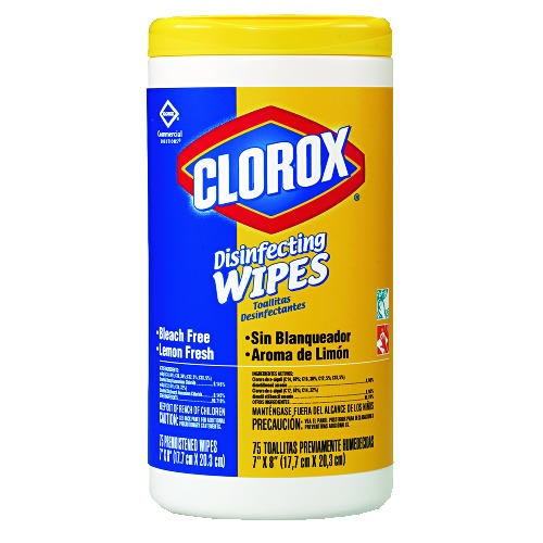 Clorox Disinfecting Wipes, Lemon Fresh, 12/Carton