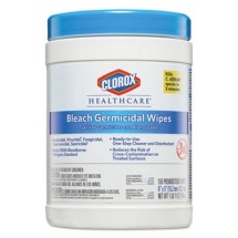 Clorox Healthcare Germicidal Wipes, 6 x 5, White, 150