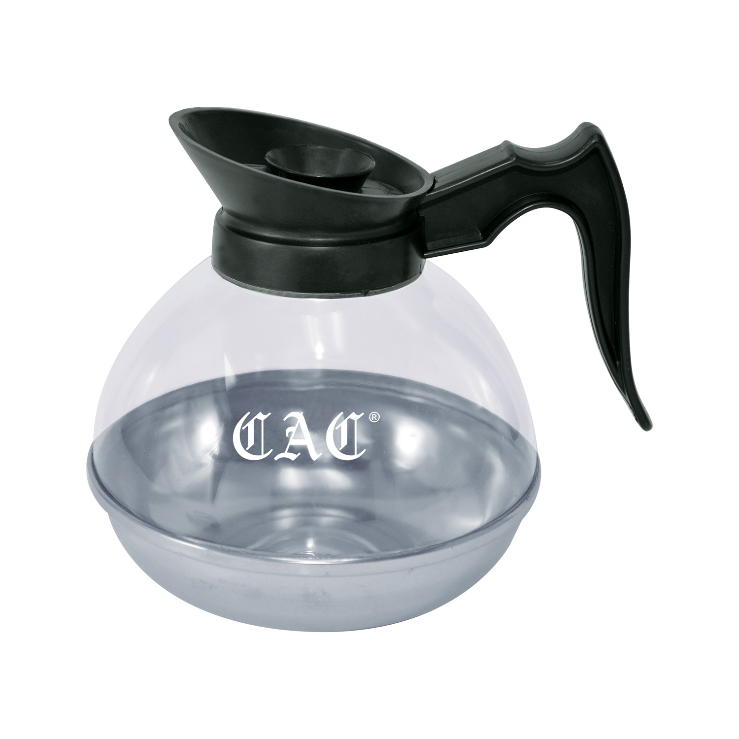 CAC China BVCD-64K Black Coffee Decanter with Stainless Steel Base 64 oz., 