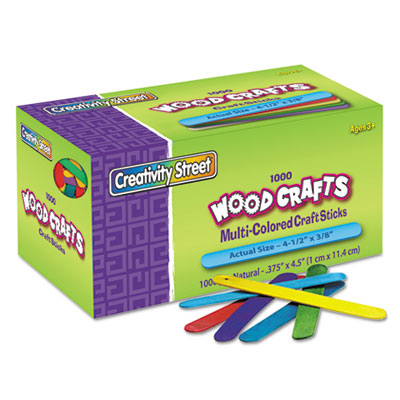 Colored Wood Craft Sticks, 4.5