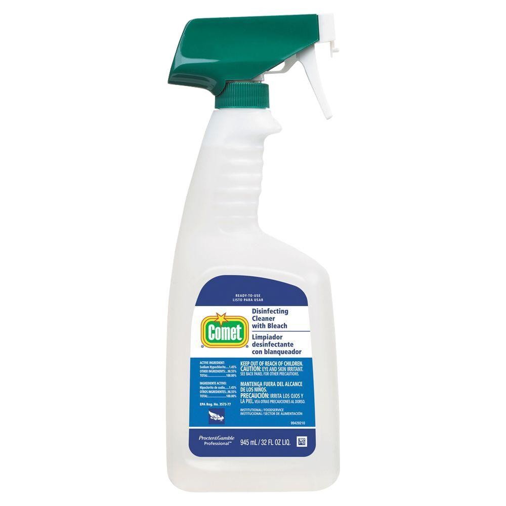  Heavy-Duty Cleaner with Bleach Spray 32 oz. Trigger Spray Bottle, 8/Carton