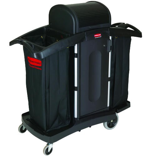 Fabric Cleaning Cart Bag, 26 Gallon., Black