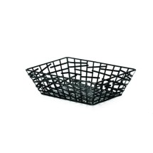 TableCraft BC7209 Black Rectangular Serving/Bread Basket 9&quot; x 6-1/4&quot; x 2-1/2&quot;