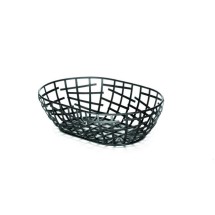 TableCraft BC7409 Black Oval Serving/Bread Basket 9&quot; x 6&quot; x 2&quot;