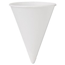 Cone Water Cups, Cold, Paper, 4oz, White, 200/Bag, 25 Bags/Carton