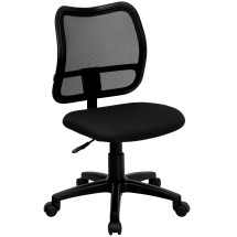 Flash Furniture WL-A277-BK-GG Contemporary Mesh Task Chair Black Fabric Seat