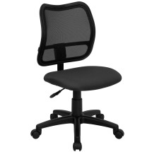 Flash Furniture WL-A277-GY-GG Contemporary Mesh Task Chair Gray Fabric Seat