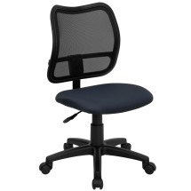 Flash Furniture WL-A277-NVY-GG Contemporary Mesh Task Chair Navy Blue Fabric Seat