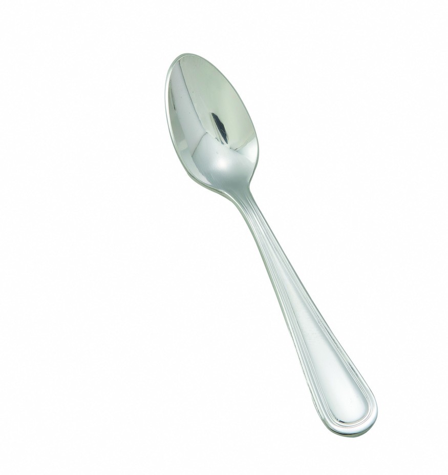 Winco 0021-09 Continental Extra Heavy Mirror Finish Stainless Demitasse Spoon (12/Pack)
