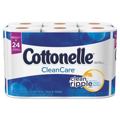 Cottenelle Clean Care Bathroom Tissue, 1-Ply, 48 Rolls/Carton