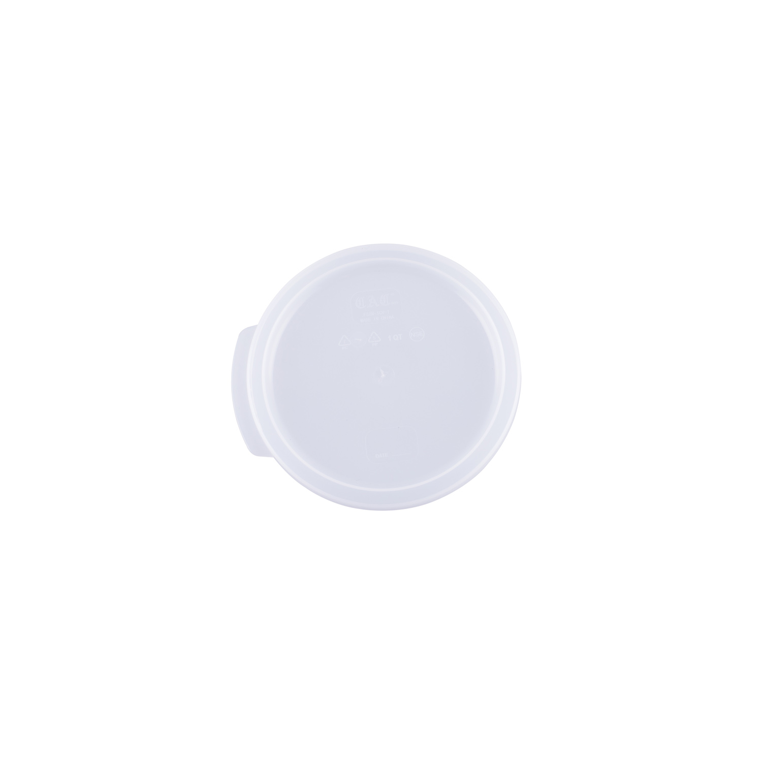 CAC China FS2R-1CV-T Round Transparent Food Storage Container Cover for 1 Qt.